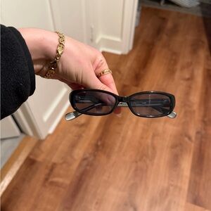 Vintage Black Rectangular Glasses